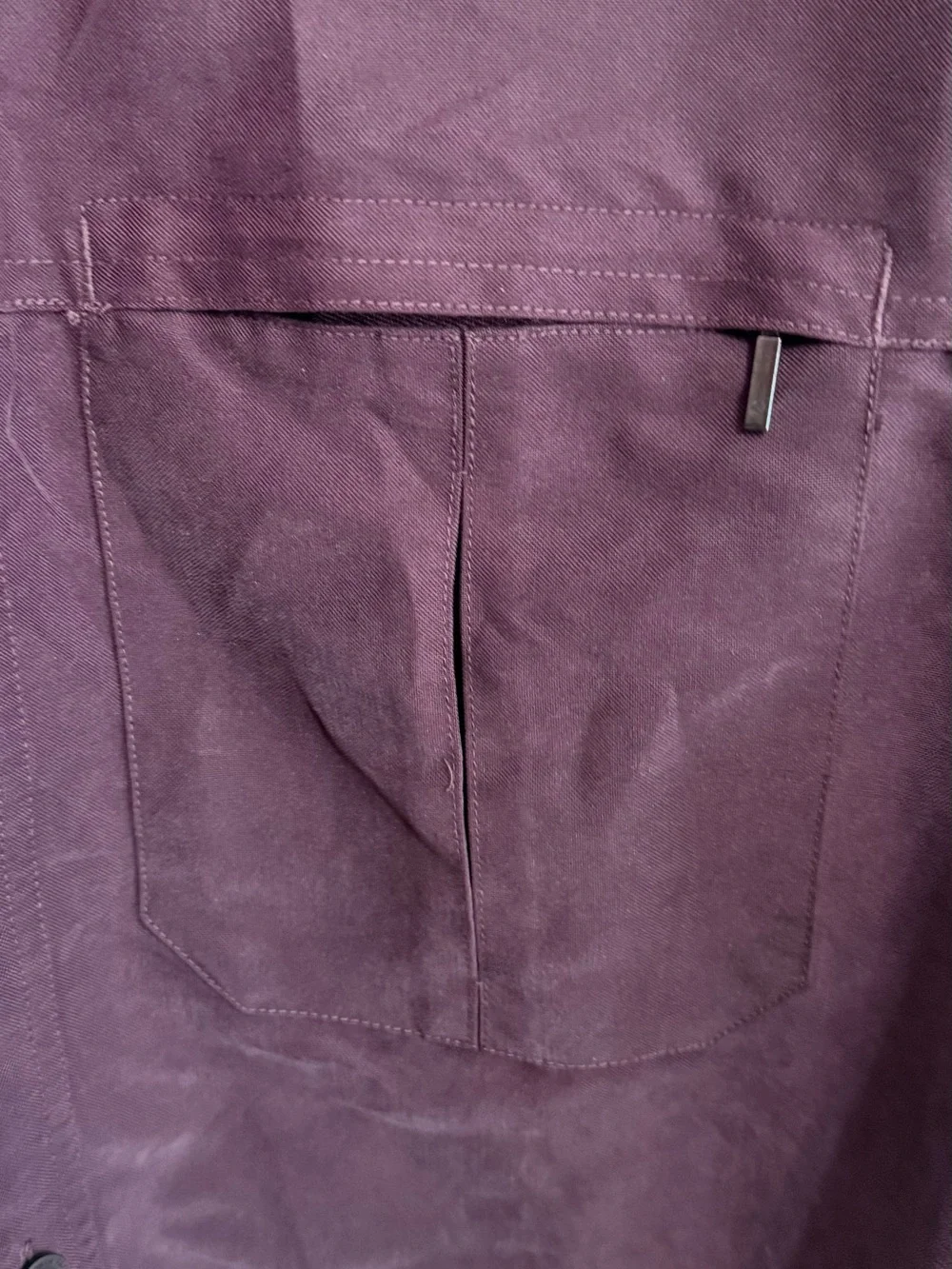 The North Face Men's Casual Button-Down Shirt jacket in plum